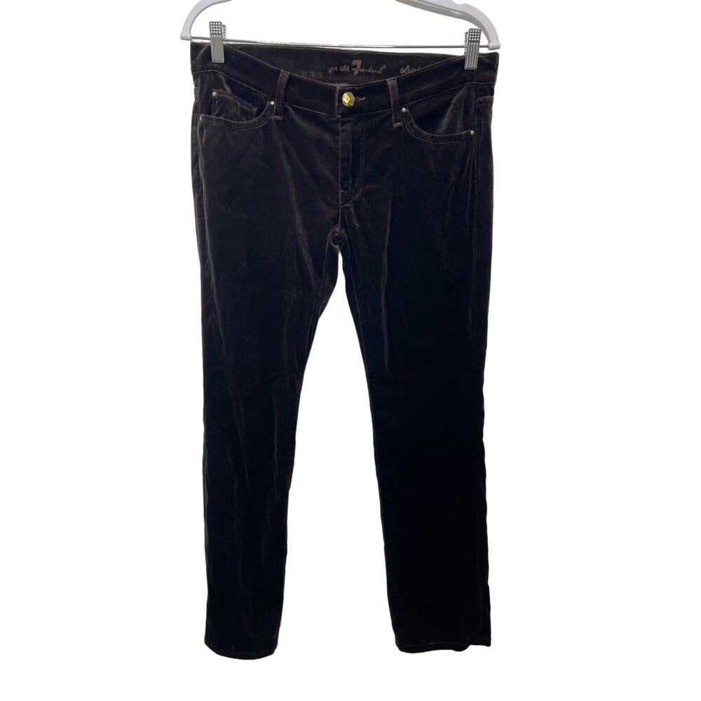 7 For All Mankind Mid Rise Straight Leg Velvet Jeans Brown Womens‎ 30 Whimsigoth